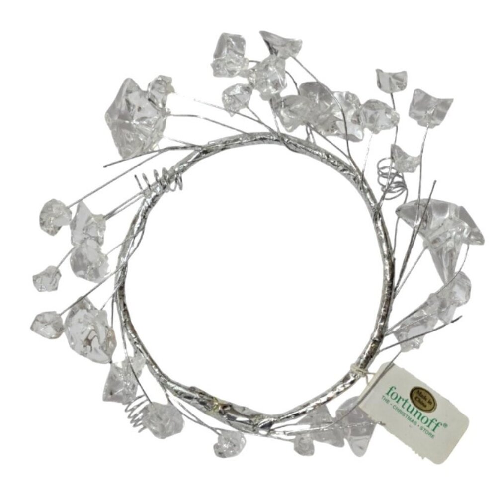 Fortunoff  The Christmas Store Vintage Clear Crystal Beaded Wired Candle Ring